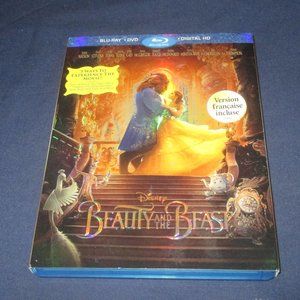 Beauty and the Beast (Blu-ray/DVD, 2017, 2-Disc Set) w/ slipcover